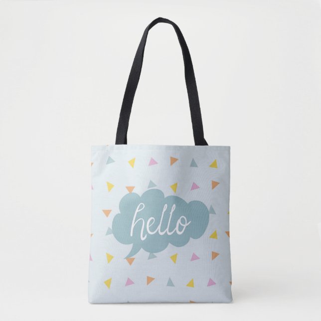 Tote Bag Cute Pastel Hello (Devant)