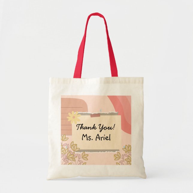 Tote Bag Cute Pastel personnalisé (Devant)