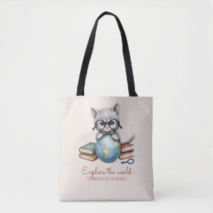 Tote Bag Cute personnalisée "Wander Cat"
