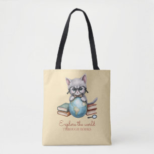 Tote Bag Cute personnalisée "Wander Cat"