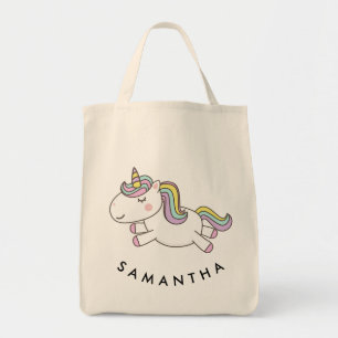 Tote Bag Cute personnalisées licorne arc-en-ciel