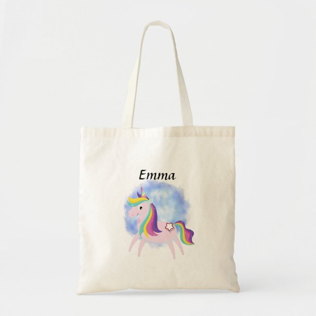 Tote Bag Cute petite licorne (Devant)