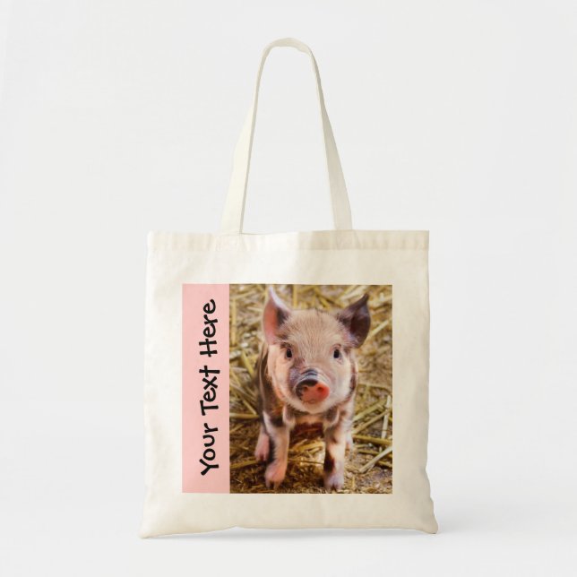 Tote Bag Cute Piglet Fourre-tout (Devant)