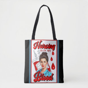 Tote Bag Cute Pinup_ Soins infirmiers dans mon sang