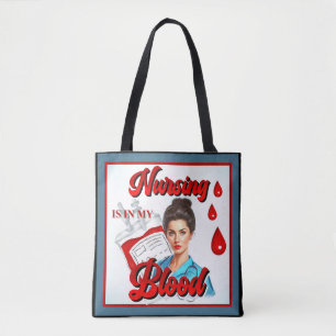 Tote Bag Cute Pinup_ Soins infirmiers dans mon sang
