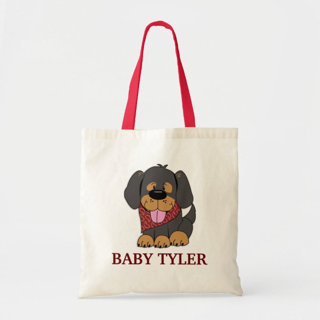 Tote Bag CUTE POPPY CHIEN Bébé Bac à couches Fourre-tout (Devant)