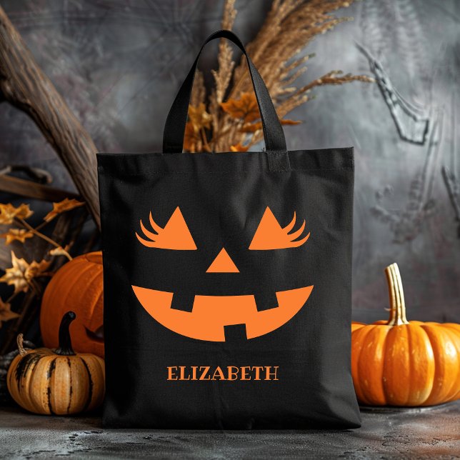 Tote Bag Cute Pumpkin Smile Halloween (Créateur téléchargé)