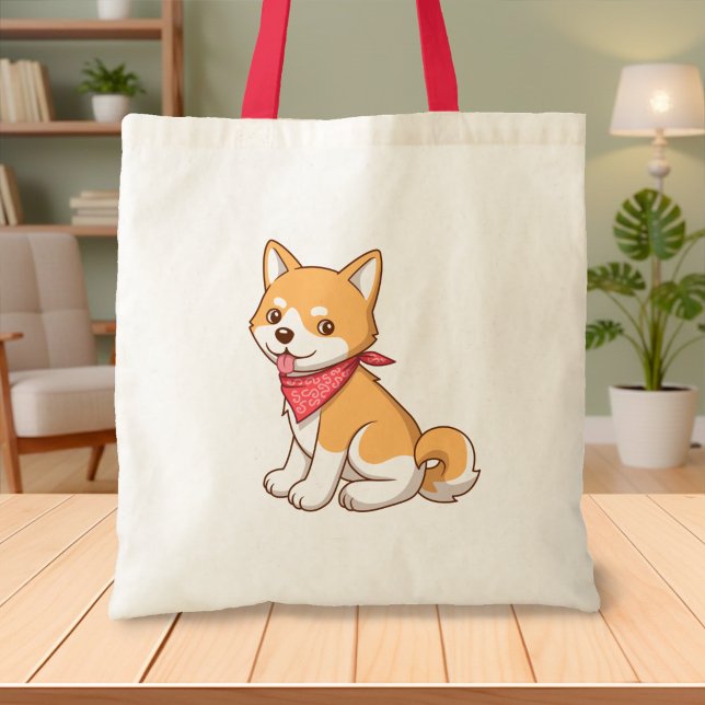 Tote Bag Cute Puppy Dog Shiba Inu (Créateur téléchargé)
