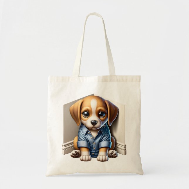Tote Bag Cute Puppy triste humeur (Devant)