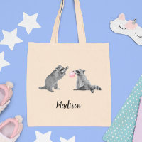Cute Raccoon avec gomme à bulles Personnalisé