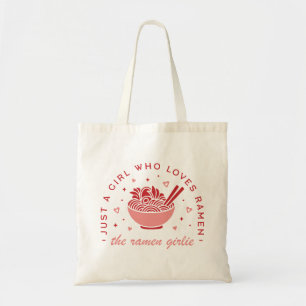 Tote Bag Cute Ramen amoureux juste une fille kawaii rose es
