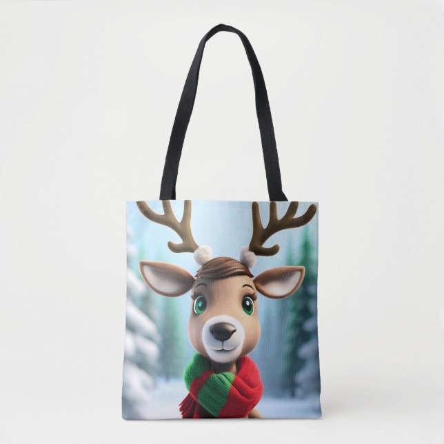 Tote Bag Cute Reindeer (Devant)