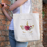 Tote Bag Cute Rose Blush Gold Floral Unicorn Baby shower<br><div class="desc">Si vous avez besoin d'une personnalisation supplémentaire,  n'hésitez pas à m'envoyer un message sur yellowfebstudio@gmail.com .</div>