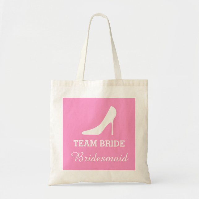 Tote Bag Cute rose stiletto haut talon chaussure mariage sa (Devant)