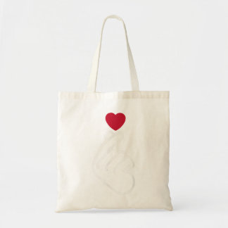 Tote Bag Cute Saranghae Coréen Doigt Coeur K-Pop K-Drama L