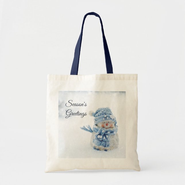 Tote Bag Cute Snowman au photographe de Christmas (Devant)