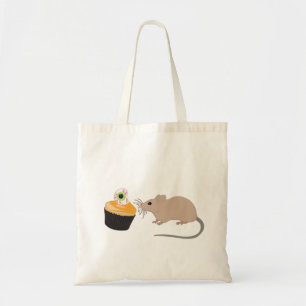 Tote Bag Cute souris manger Halloween Eyeball Cupcake