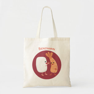 Tote Bag Cute sushi riz crevettes amis dessin animé