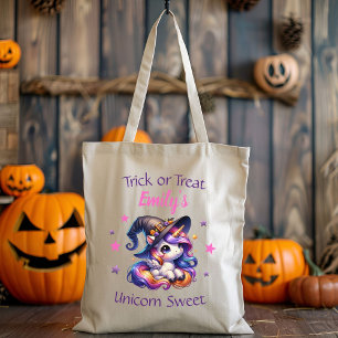 Tote Bag Cute Sweet Unicorn Halloween Personnalisé