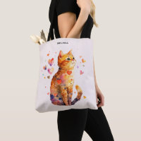 Cute Tabby Chat avec Coeurs