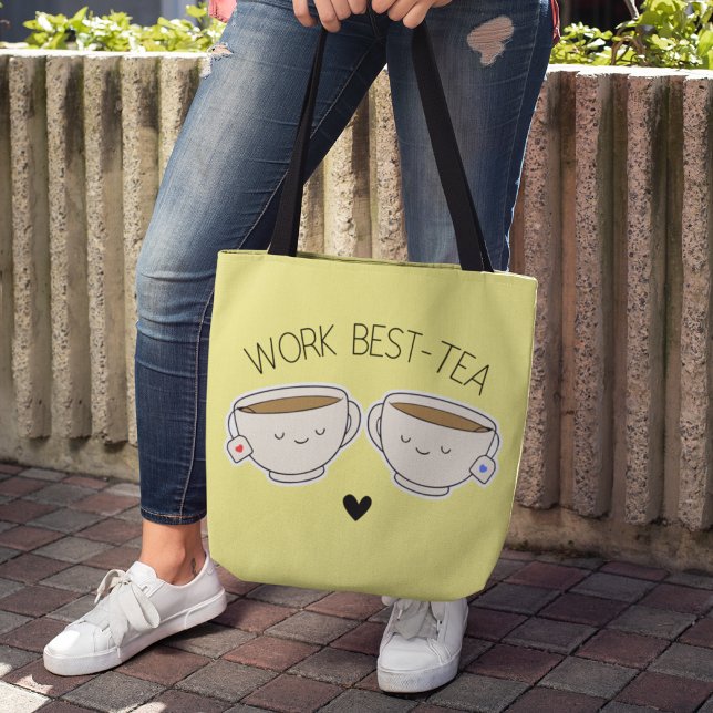 Tote Bag Cute tendance Travail Best-Tea Work Fourre-tout (Créateur téléchargé)