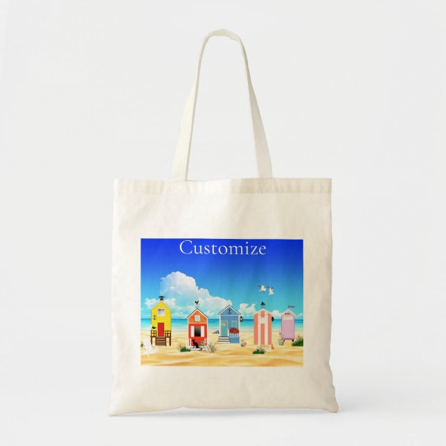 Tote Bag Cute Tiny Beach Shacks Thunder_Cove (Devant)