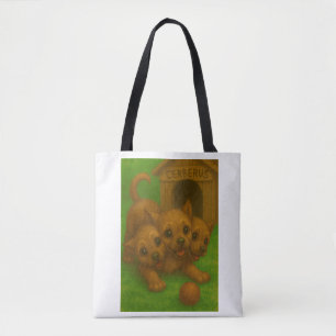 Tote Bag Cute Trois Têtes Chiot-Eyed Cerberus Imaginaire Ar