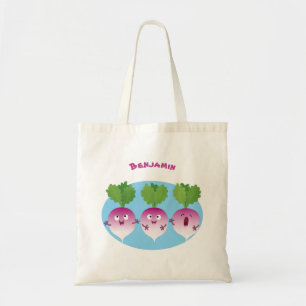 Tote Bag Cute turnip légumes trio chanter dessin animé