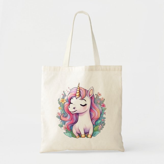 Tote Bag Cute Unicorn Cool Unicorn positif (Devant)