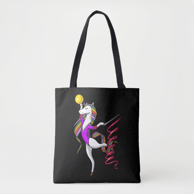 Tote Bag Cute Unicorn Gymnastique Magique Gymnaste (Devant)