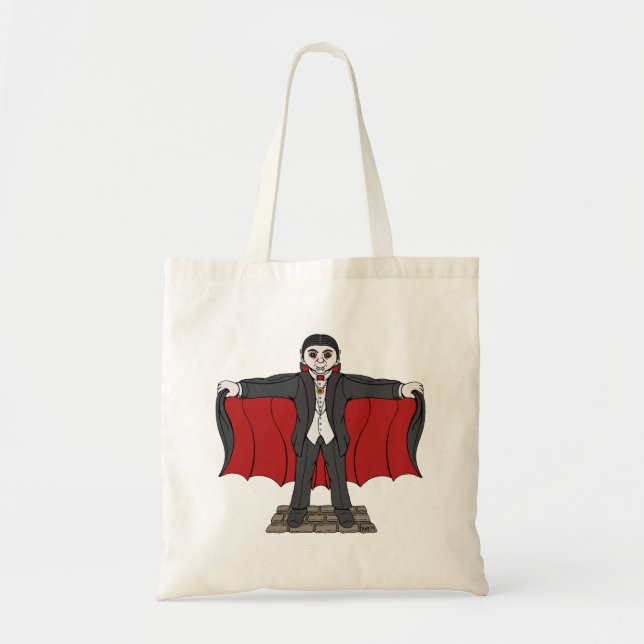 Tote Bag Cute Vampire/Dracula (Devant)