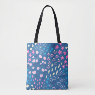 Tote Bag Cute Vector Floral Motif sans couture