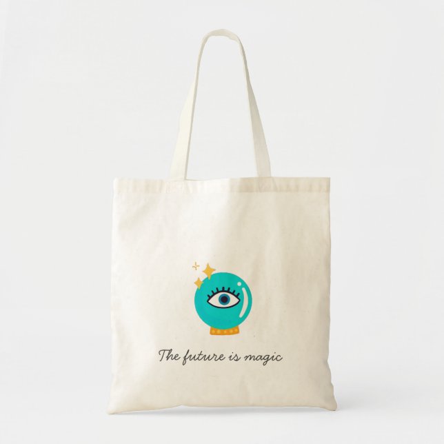 Tote Bag Cute weird magic crystal ball eye (Devant)
