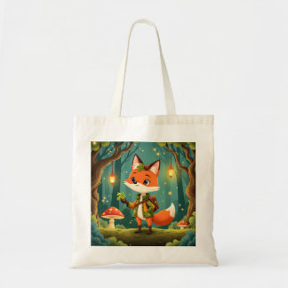 Tote Bag Cute Whimsical Cartoon Fox