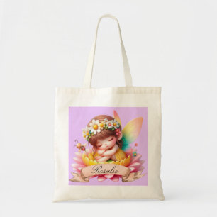 Tote Bag Cute Whimsical Floral Doux Rêves Dormir Fée