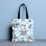 Tote Bag Cute Whimsical Girly Funny Tricot laine Chat<br><div class="desc">Ce design mignon présente une motif à thème de tricot fantaisiste. Parfait pour ceux qui aiment tricoter #tricot #tricot #artisanat #totes #fourre-tout #sacs fourre - touts #sacs #accessoires #cadeaux #giftsforher #girly #home #décoration de maison</div>