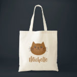 Tote Bag Cute Whimsical Kawaii Kitty Cat Lover Nom personna<br><div class="desc">Cute Whimsical Kawaii Kitty Cat Lover Personnalisé Nom Sac fourre-tout</div>
