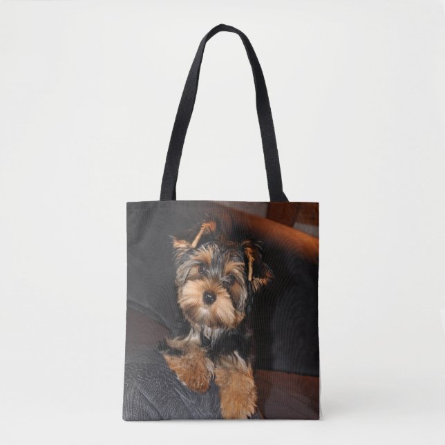 Tote Bag Cute Yorkshire Terrier Puppy (Devant)