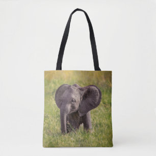 Tote Bag Cutest Baby Animals Baby Elephant Kenya Africa