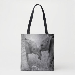 Tote Bag Cutest Baby Animals Baby Elephants Greeting