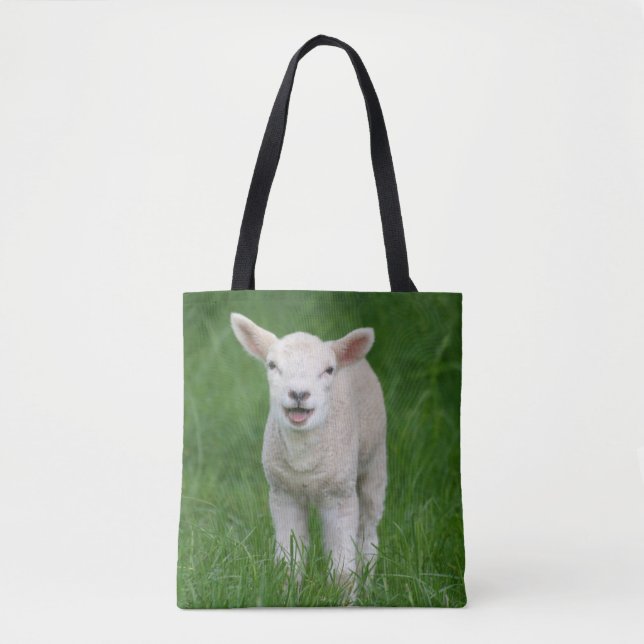 Tote Bag Cutest Baby Animals | Lil Lamb (Devant)