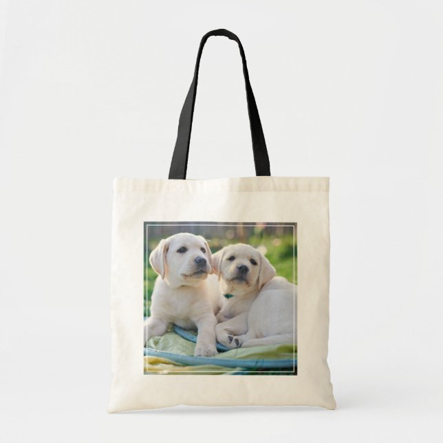 Tote Bag Cutest Baby Animals | Yellow Labrador Retrievers (Devant)