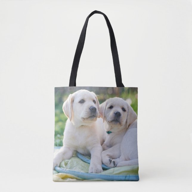Tote Bag Cutest Baby Animals | Yellow Labrador Retrievers (Devant)