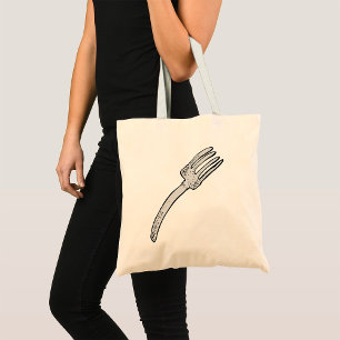 Tote Bag Cutlerie Rustique Vintage Fork Retro