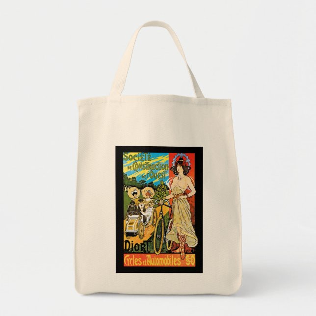 Tote Bag Cycles de tri et automobiles (Devant)