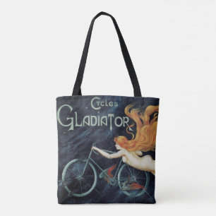 Tote Bag Cycles Gladiator, Art nouveau victorien vintage