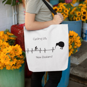 Tote Bag Cycling Life, Nouvelle-Zélande personnalisable