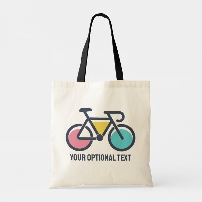 Tote Bag Cyclisme de texte personnalisé (Dos)