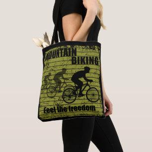 Tote Bag Cycliste VTT Descente - Vélo Tout Terrain