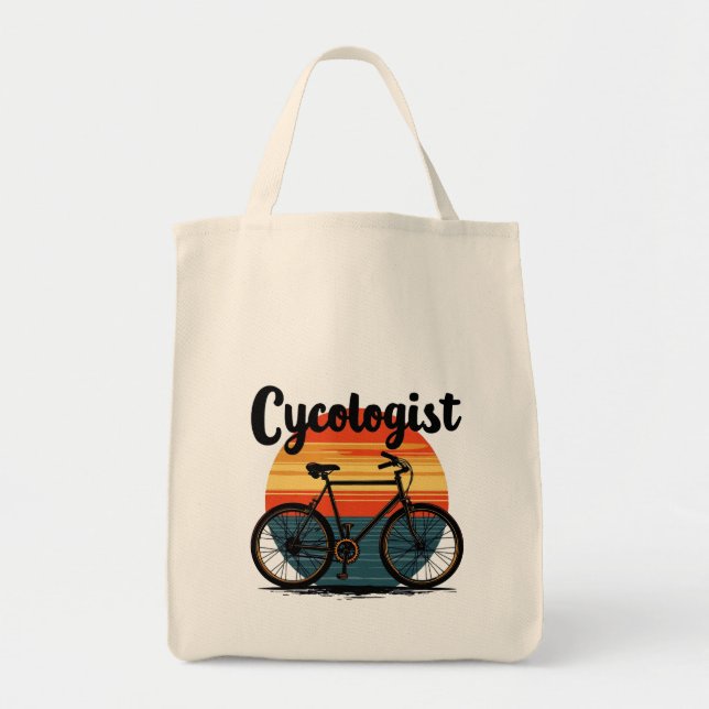 Tote Bag Cycologiste : Energetic Biker Tee - pour le cyclis (Devant)